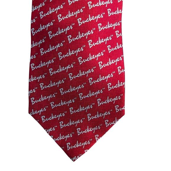 Ohio State Buckeyes Tie Bundle 2 pc Set Lot Classic Red Silk Maroon Necktie (15 - Picture 2 of 9